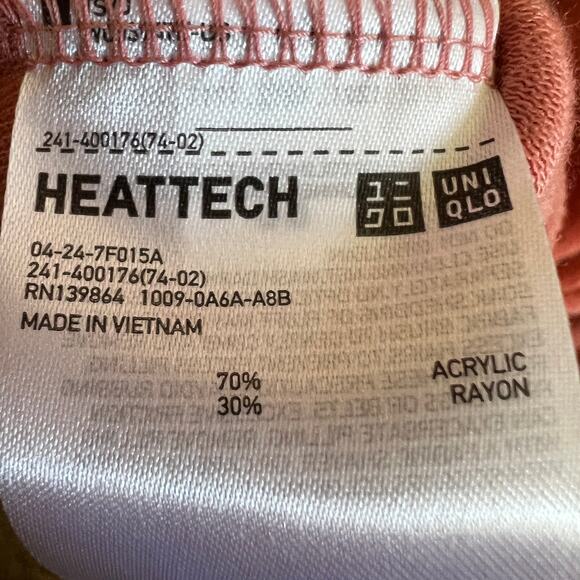Uniqlo Pink Heattech Turtleneck Top Women’s Large Thermal Base Layer Minimalist - Picture 4 of 6